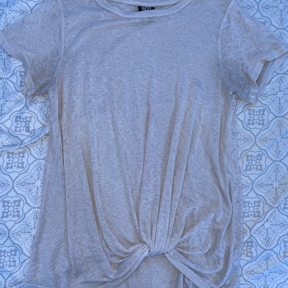 White Sheer Cross Top